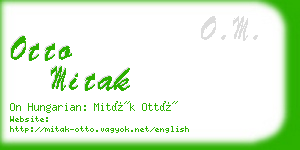 otto mitak business card